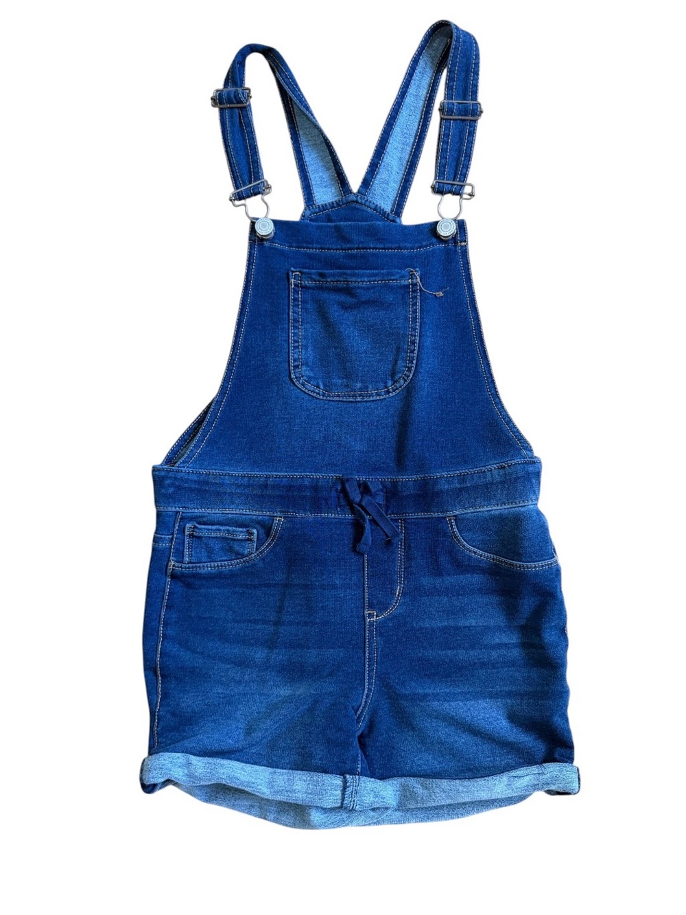 Vanilla Star Girls Denim Short Overalls - Indigo
